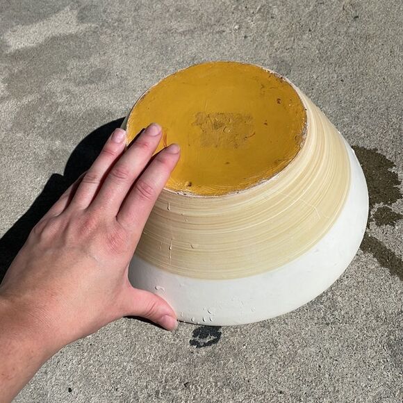 Home Depot | 10 in. Farmhouse White Bowl Planter - Picture 7 of 9